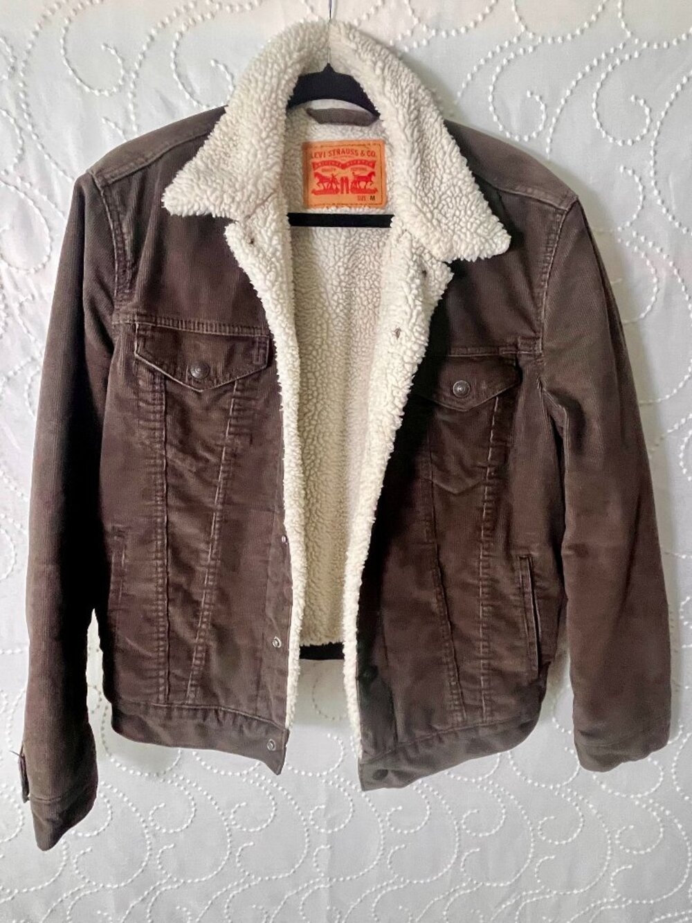 Levi's Sherpa-Lined Brown Corduroy Vintage Trucker Jacket